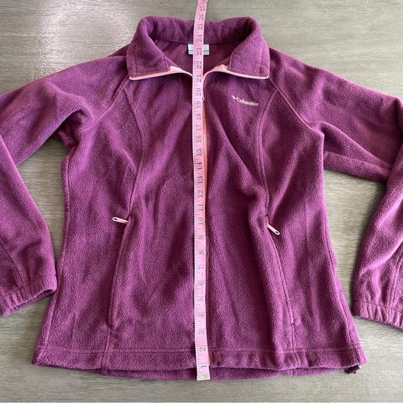 Columbia Purple Pink Zip Up Teddy Jacket M - Picture 10 of 10